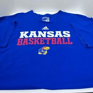 Adidas Men's Kansas Basketball Graphic Print T-Shirt Size 2X; Jayhaawks, Sports
